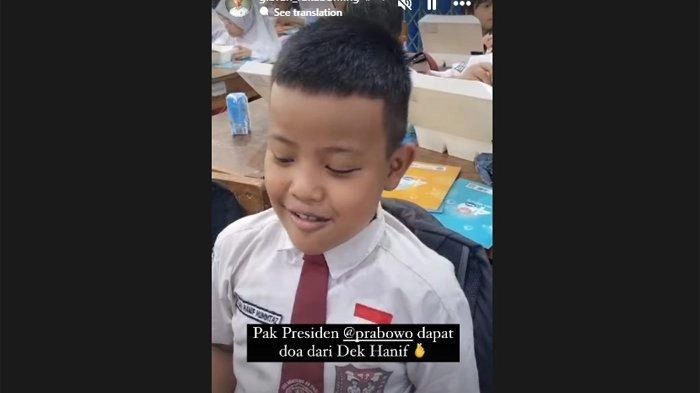Surat dari Siswa SD Penerima Makan Bergizi Gratis, Dek Hanif untuk Prabowo-Gibran, Apa Isinya?