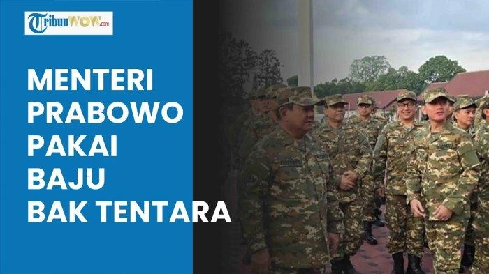 Video Potret Menteri Prabowo Pakai Baju Loreng bak Tentara, Siap Digembleng di Akmil Magelang