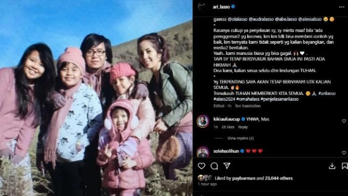 Cerai dari Vitta Dessy, Ari Lasso: 'Saya Tetap akan Bernyanyi untuk Kalian Semua'