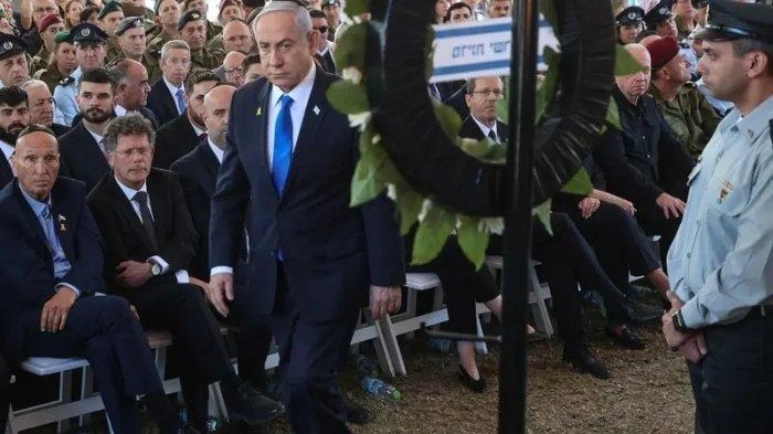 Keluarga Korban Serangan Hamas di Israel Interupsi Pidato Netanyahu