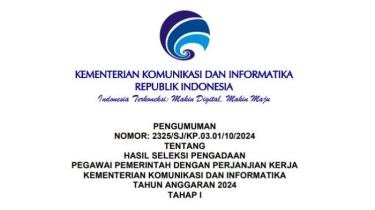 Link Hasil Seleksi Administrasi PPPK Kementerian Kominfo 2024 Tahap 1, Cek Nama Peserta yang Lulus