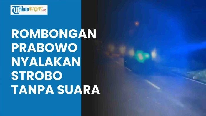 Video Rombongan Presiden Prabowo Subianto hanya Nyalakan Strobo Tanpa Suara saat Melintas