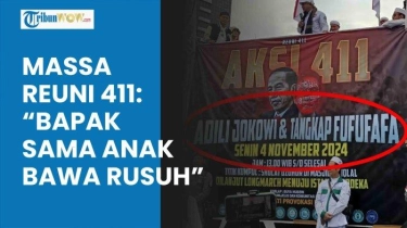 Video Massa Aksi Reuni 411 Tuding Gibran Pemilik Akun Fufufafa: Bapak Sama Anak Bawa Rusuh