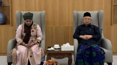 Momen Ketua Dewan Syura PKB Ma'ruf Amin Terima Kunjungan Silaturahmi Luluk Nur Hamidah