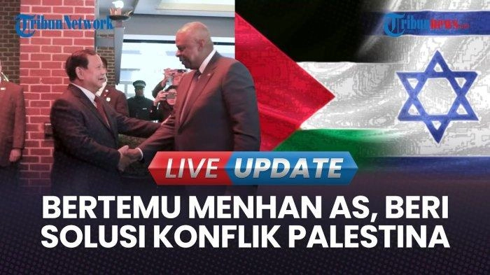 VIDEO Momen Prabowo Bertemu Menhan AS: Beri Solusi Dua Negara untuk Selasaikan Konflik Palestina