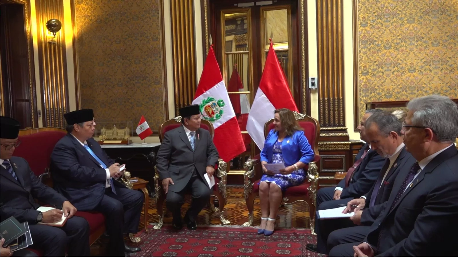 Prabowo dan Presiden Peru Dina Boluarte Perkuat Kerja Sama Ekonomi hingga Pemberantasan Narkotika