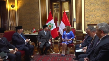Prabowo dan Presiden Peru Dina Boluarte Perkuat Kerja Sama Ekonomi hingga Pemberantasan Narkotika