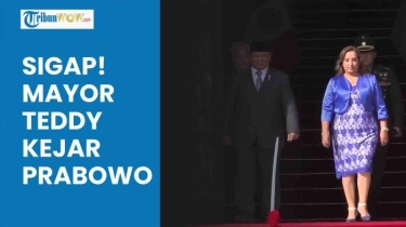 Video Momen Sigap Mayor Teddy Kejar Prabowo di Belakang Presiden Peru, Hindari Karpet Merah