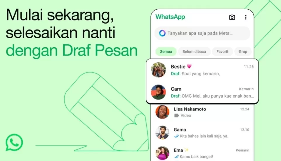 Fitur Baru WhatsApp Cocok buat Orang Pelupa, Sekarang Ada Label Draft, Ini Fungsinya