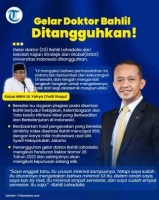 Gelar Doktor Bahlil Ditangguhkan, Praktisi Hukum Desak 2 Dekan UI Pembimbing Bahlil Disidang Etik