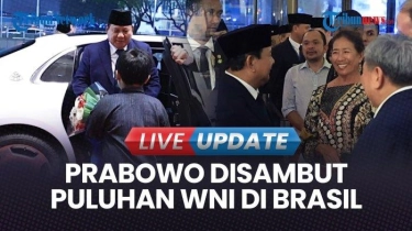 VIDEO Momen Prabowo Tiba di Brasil untuk KTT G20: Puluhan WNI Menyambut & Buket Bunga Buat Presiden