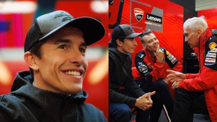 Final Race MotoGP 2024 Rampung, Marquez Langsung Hadir di Garasi Ducati Lenovo