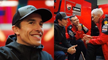 Final Race MotoGP 2024 Rampung, Marquez Langsung Hadir di Garasi Ducati Lenovo