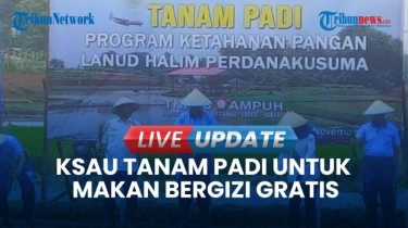 VIDEO Kala KSAU Tanam Padi & Pastikan Dapur Siap Dukung Program Makan Bergizi Gratis di Lanud Halim
