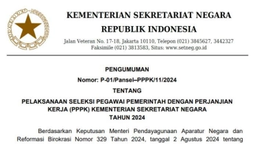 PPPK Tahap 2 2024, Kementerian Sekretariat Negara Buka 313 Lowongan Formasi