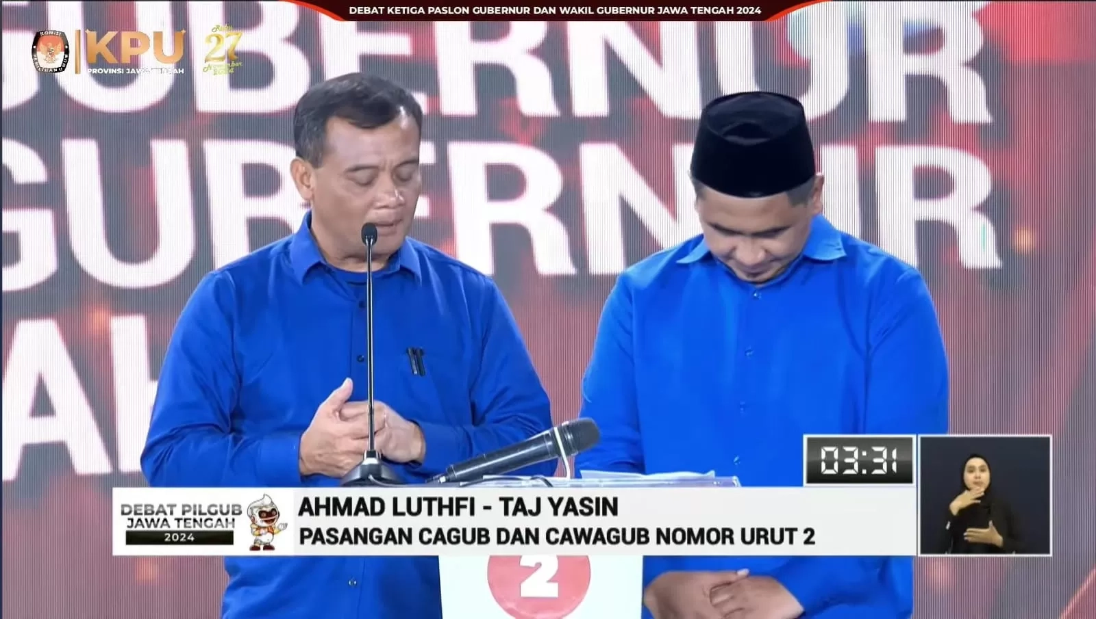 Hasil Quick Count Pilkada Jateng 2024: Luthfi-Yasin Unggul Telak dari Andika-Hendi