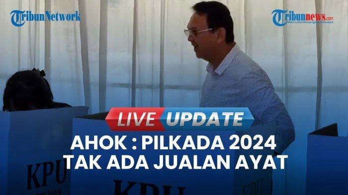 VIDEO Momen Ahok Ajak Dua Anaknya yang Masih Kecil ke TPS: Kenalkan Politik Sejak Dini
