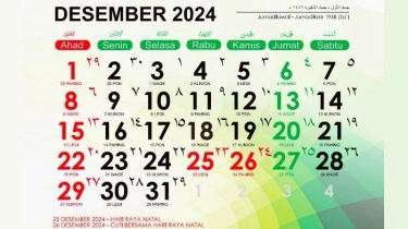 Daftar Tanggal Merah, Hari Libur Nasional dan Cuti Bersama Desember 2024