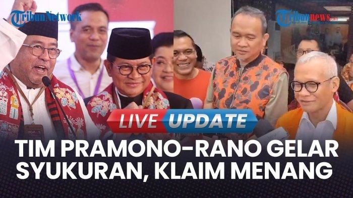 VIDEO Kala Tim Pramono-Rano Karno Klaim Unggul di Pilkada Jakarta dan Gelar Syukuran