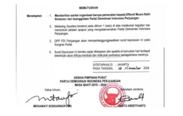 PDIP Resmi Pecat Effendi Simbolon karena Dukung RK-Suswono pada Pilkada Jakarta 2024