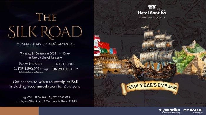 Sambut Tahun Baru 2025 dengan Berpetualang ala Marco Polo di Hotel Santika Premiere Hayam Wuruk