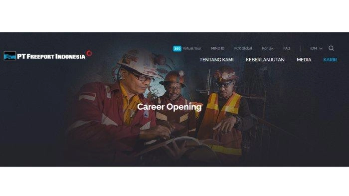 Lowongan Kerja Freeport, Segera Daftar Sebelum Ditutup 20 Desember 2024