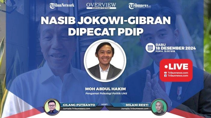 Talkshow Overview Tribunnews 18 Desember 2024: Nasib Jokowi-Gibran Dipecat PDIP