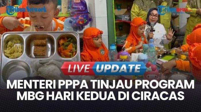 VIDEO Saat Menteri PPPA Arifah Fauzi Tinjau Program Makan Bergizi Gratis Hari Kedua di Ciracas