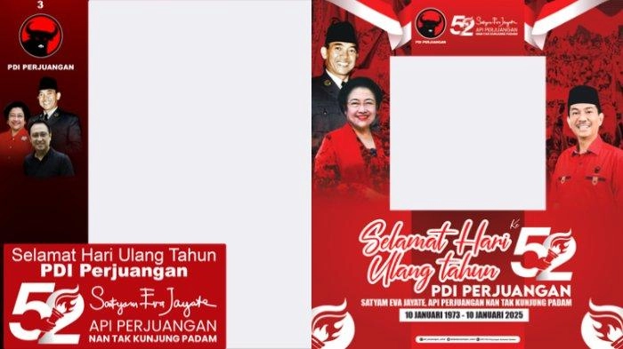 Link Twibbon HUT PDIP Ke-52 Tahun 2025, Lengkap Beserta Cara Membuatnya