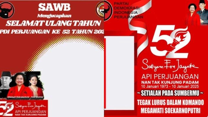 Tema dan Kumpulan Twibbon HUT ke-52 PDIP, Lengkap dengan Cara Bagikan di Medsos