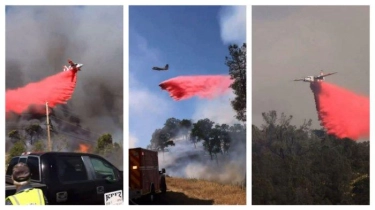 Viral Video Bahan Kimia Berwarna Merah Disebarkan di Atas Lokasi Kebakaran Los Angeles, Apa Itu?