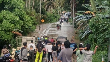 Banjir Akibat Hujan Deras Melanda Sejumlah Wilayah di Indonesia, Angin Kencang Terjadi di Kalsel