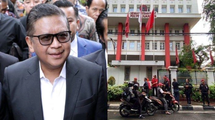 Hasto Kembali ke Kantor DPP PDIP usai Diperiksa KPK, Kantor PDIP Langsung Dijaga Satgas Cakra Buana