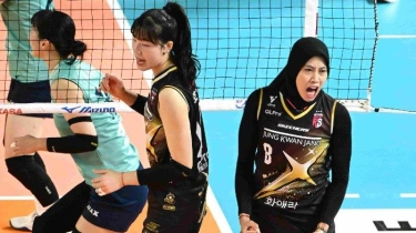 Hasil Liga Voli Korea: Megawati Ukir Block Headshot, Red Sparks Unggul 25-21 dari IBK Altos di Set 1
