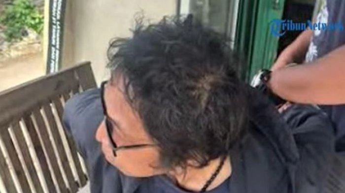 Tampang Nanang 'Gimbal' Pelaku Penikaman Aktor Mak Lampir Sandy Permana yang Ditangkap Polisi