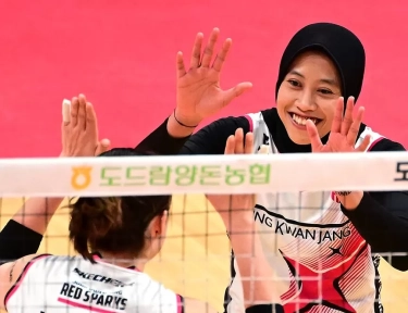 Megawati Hangestri Ukir 12 Kemenangan Beruntun, Red Sparks Runtuhkan Tuan Rumah Hyundai Hillstate di Liga Voli Korea