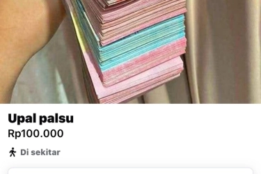 Uang Palsu Dijual di “Marketplace”, Kemendag: Nanti Ditindak dan Pasti Diturunkan