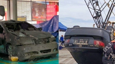 Penampakan Mobil Brigjen TNI Purn Hendrawan Ostevan, Hanya Punya 3 Ban, Kaca Depan Remuk