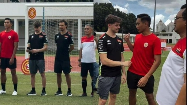 H-1 Launching Tim Valentino Rossi, Pembalap VR46 Tantang Skill Bola Pemain Timnas Indonesia