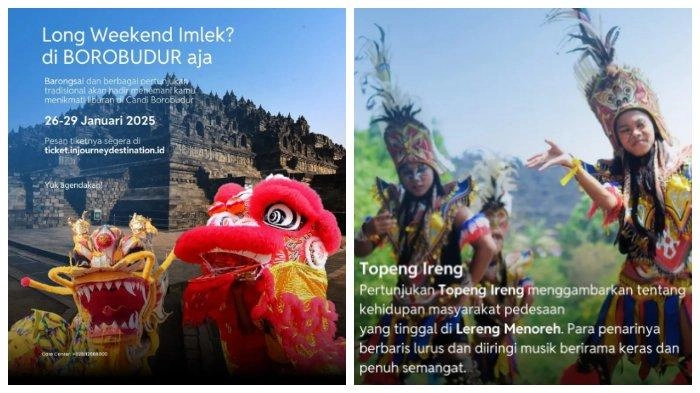 4 Pertunjukan Spesial Imlek 2025 di Candi Borobudur, Ada Tarian Lokal dan Barongsai, Cek Jadwalnya