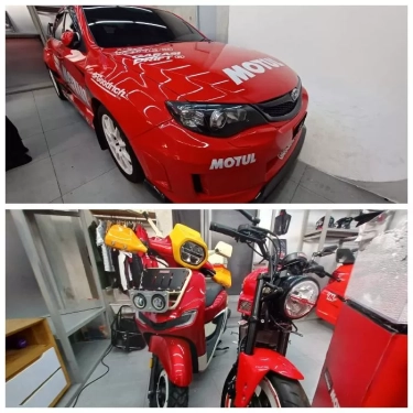 Mobil dan Motor Hasil Modifikasi Garasi Drift, Jejelogy dan Katros Garage Diperebutkan Konsumen Motul
