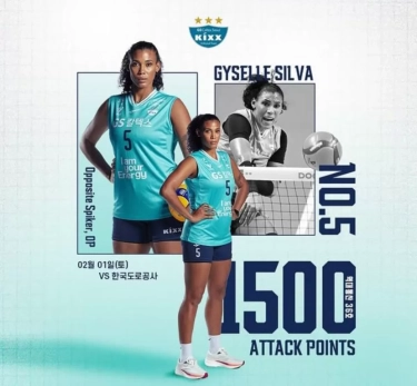 Update Top Skor Liga Voli Korea 2024/2025: Gyselle Silva Geser Viktoriia Danchak, Megawati Hangestri di Posisi 3
