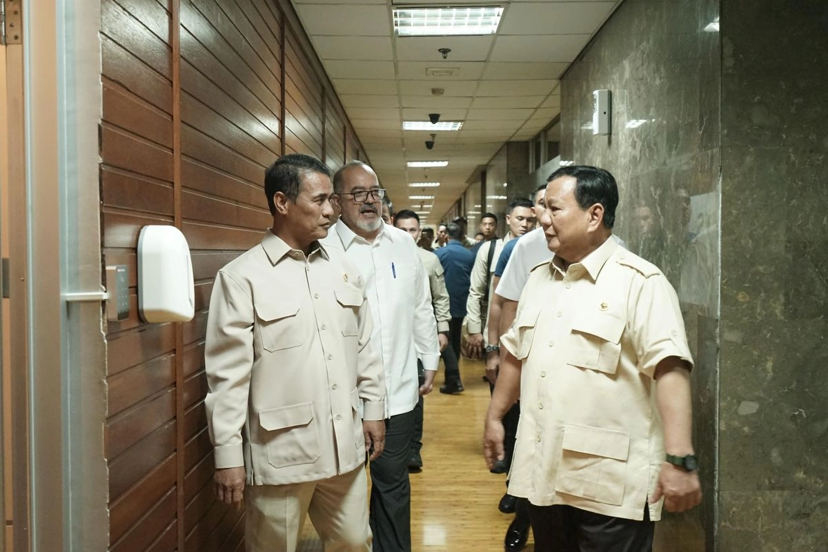Gelar Rapat Swasembada Pangan di Kementan, Prabowo: Agak Mendadak, Saya Minta Maaf