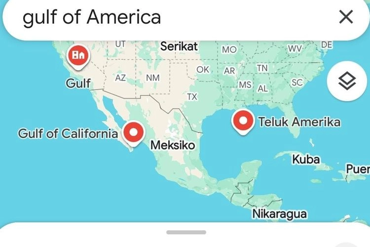 Google Maps Resmi Ubah Nama Teluk Meksiko Jadi Teluk Amerika, Ikuti Perintah Trump
