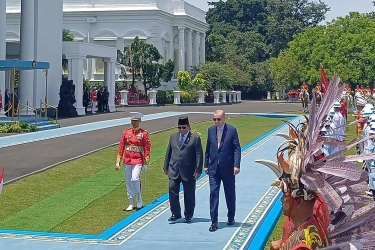 Erdogan-Prabowo Kompak Berkacamata Hitam di Istana Bogor