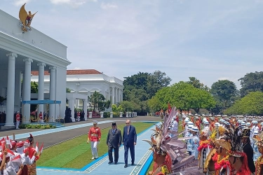 Presiden Turkiye Erdogan Tiba di Istana Bogor, Disambut Anak Sekolah hingga Pasukan Berkuda