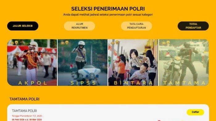 Penerimaan Polri 2025 Tamtama Dibuka hingga 6 Maret 2025, Simak Syarat dan Cara Daftarnya