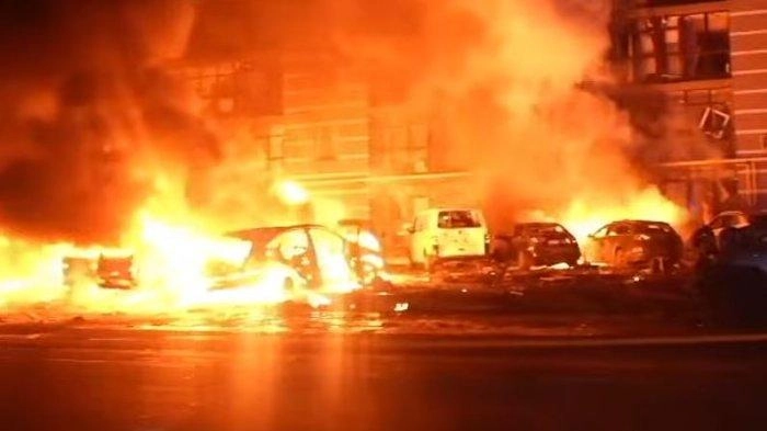 Rudal Rusia Mendadak Bombardir Ukraina Pagi Buta, Melesat dan Sulit Dideteksi, Kyiv Terbakar Hebat