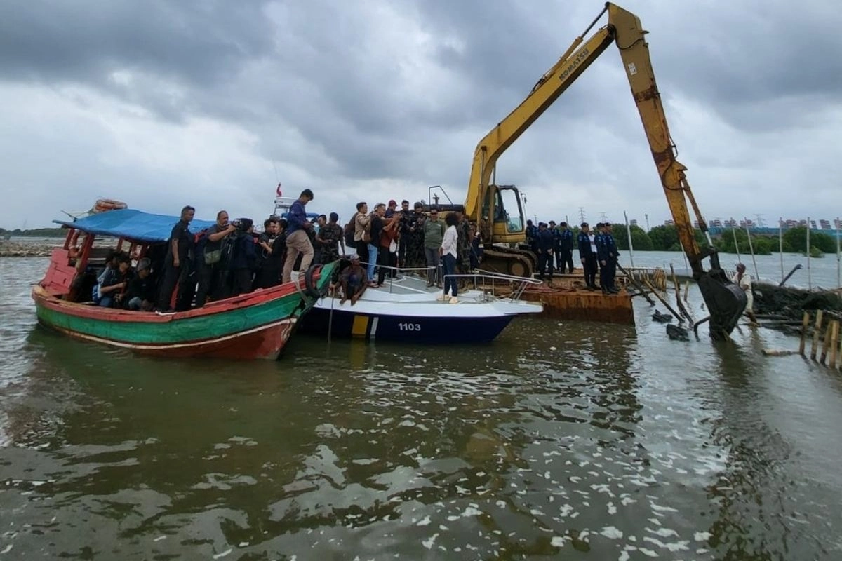 Pembongkaran Pagar Laut Tangerang Sepanjang 13,16 Km Memasuki Hari Terakhir