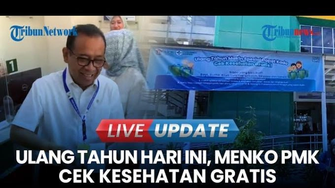 VIDEO Menko PMK Pratikno Ulang Tahun ke-63, Ikut Cek Kesehatan Gratis di Puskesmas Gambir